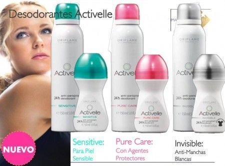 desodorantes activelle oriflame