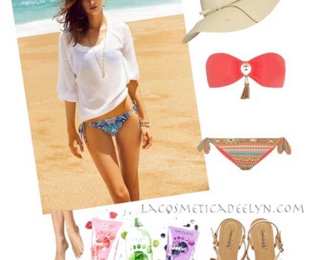 En la Playa, luciendo Sandalias. Set Para pies Oriflame