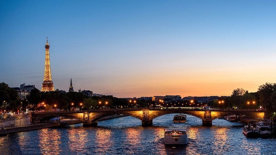 Sunset Landmark Eiffel Tower Architecture