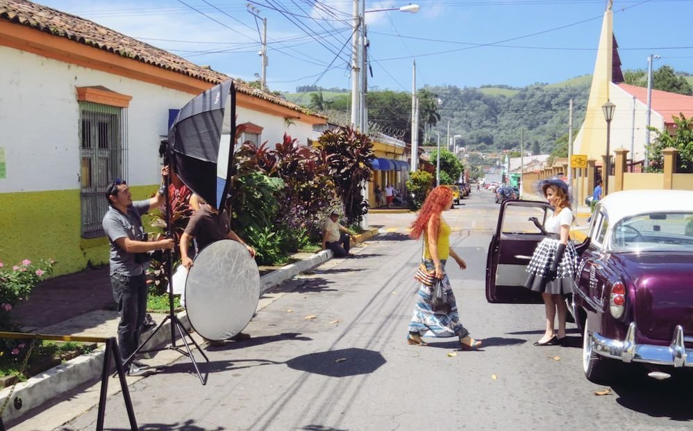 sesión de fotos en la calle