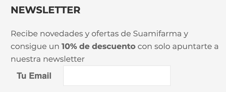 cupón descuento suamifarma