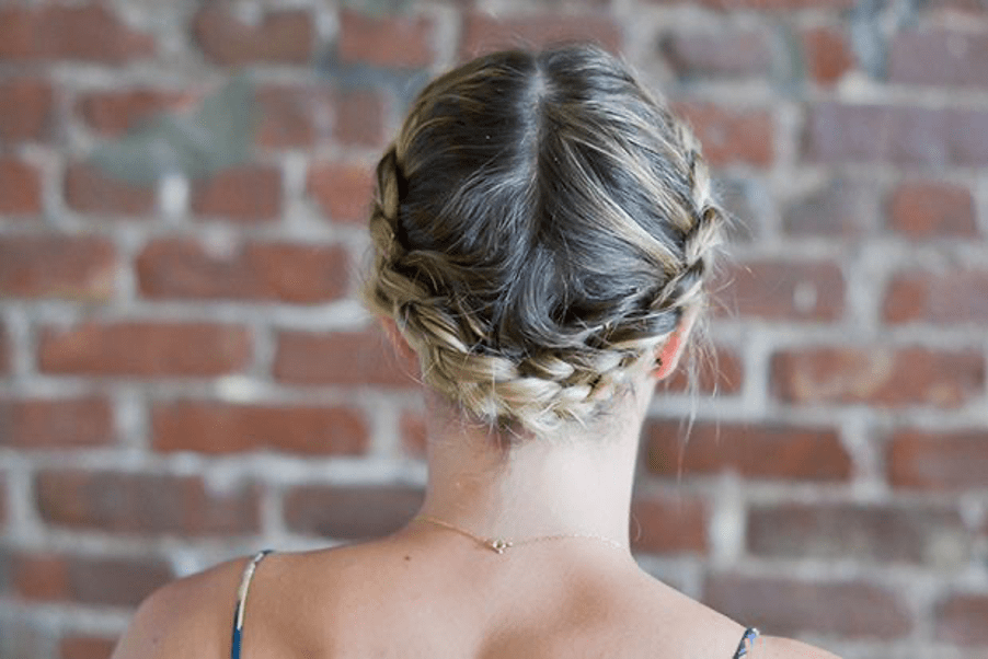 corona con trenzas